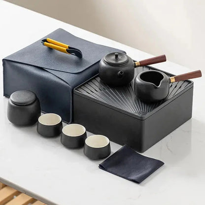 Ceramic Teapot with Portable Storage Box – Outdoor Tea Set VitaeGuard