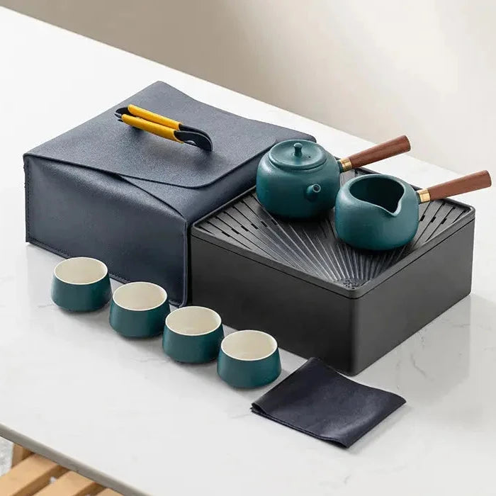 Ceramic Teapot with Portable Storage Box – Outdoor Tea Set VitaeGuard