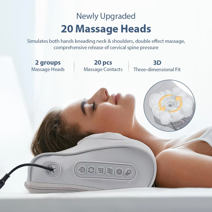 Electric Massager – Kneading Pillow for Back, Waist, and Head